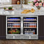 48" Beverage Refrigerator 300 Can Dual Zone Built-In Split Beer Cooler with Four Handles | Fridge.com