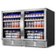 48" Beverage Refrigerator 300 Can Dual Zone Built-In Split Beer Cooler with Four Handles | Fridge.com