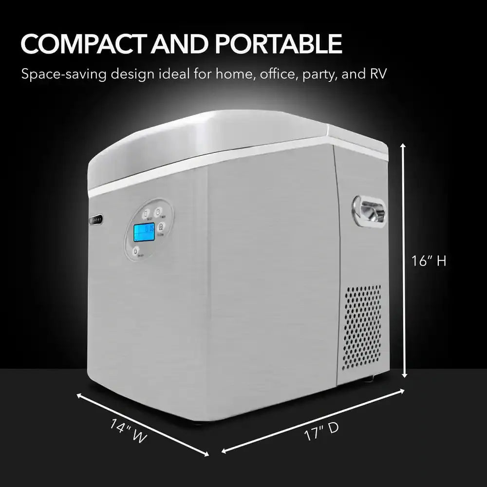 49 Lb. Portable Ice Maker in Stainless Steel | Fridge.com