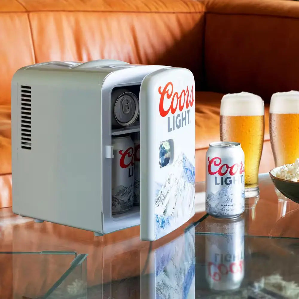 4L Mini Fridge Portable Thermoelectric Cooler, Holds 6 Standard Cans or 4 Tallboys Gray | Fridge.com