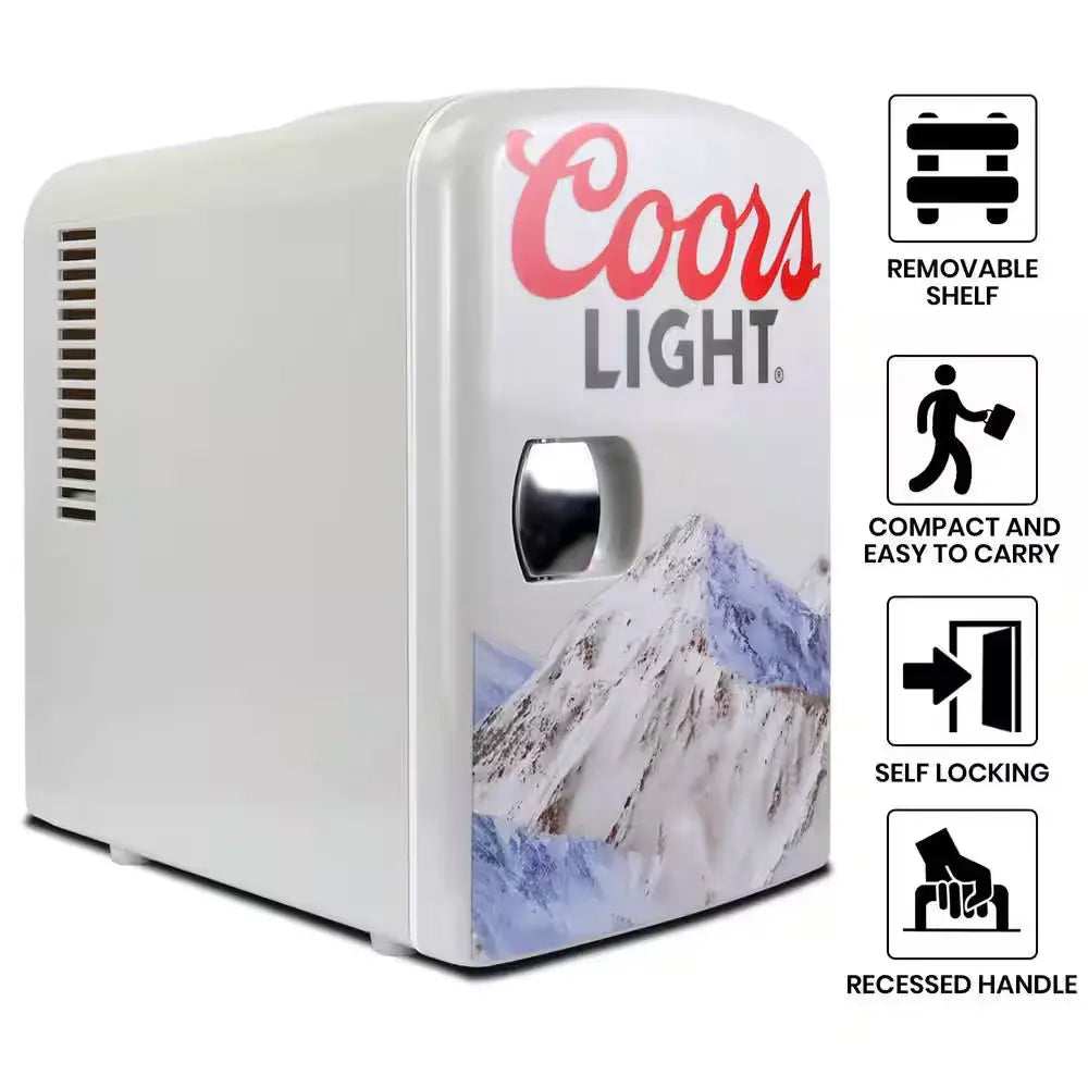 4L Mini Fridge Portable Thermoelectric Cooler, Holds 6 Standard Cans or 4 Tallboys Gray | Fridge.com