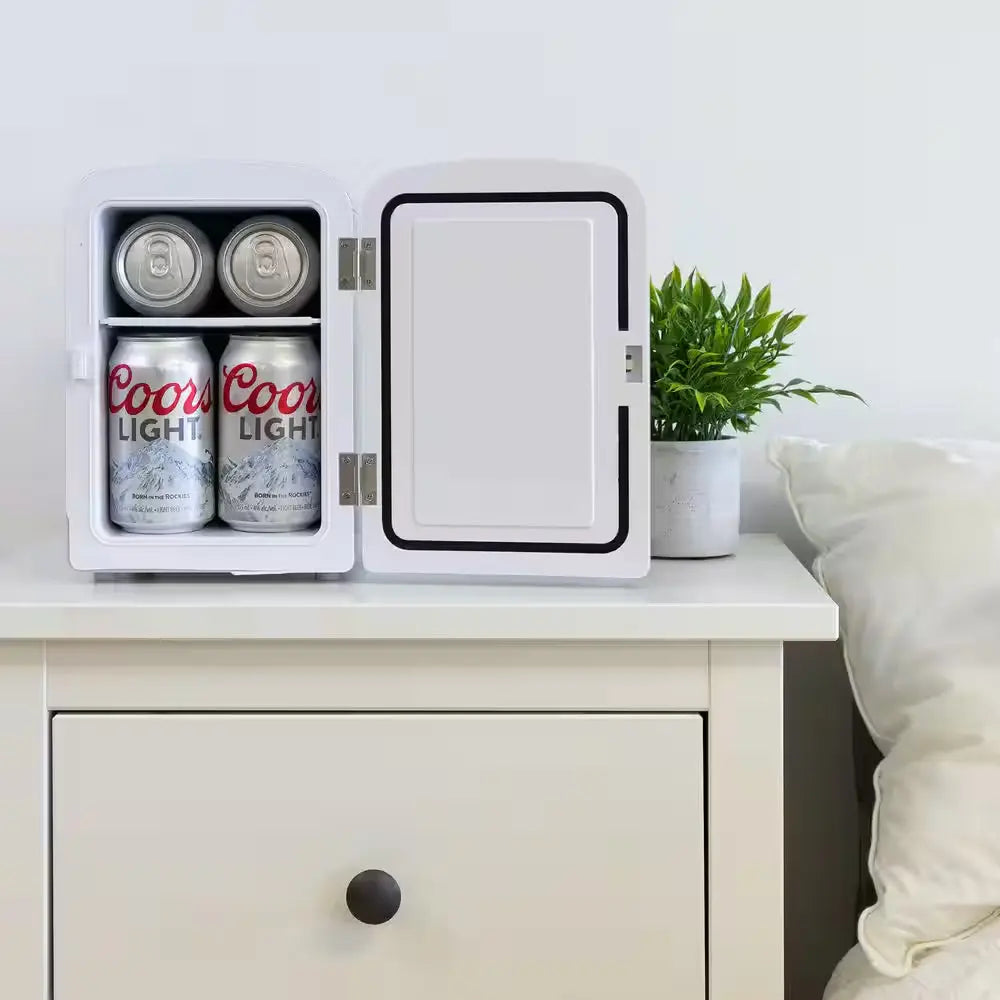 4L Mini Fridge Portable Thermoelectric Cooler, Holds 6 Standard Cans or 4 Tallboys Gray | Fridge.com