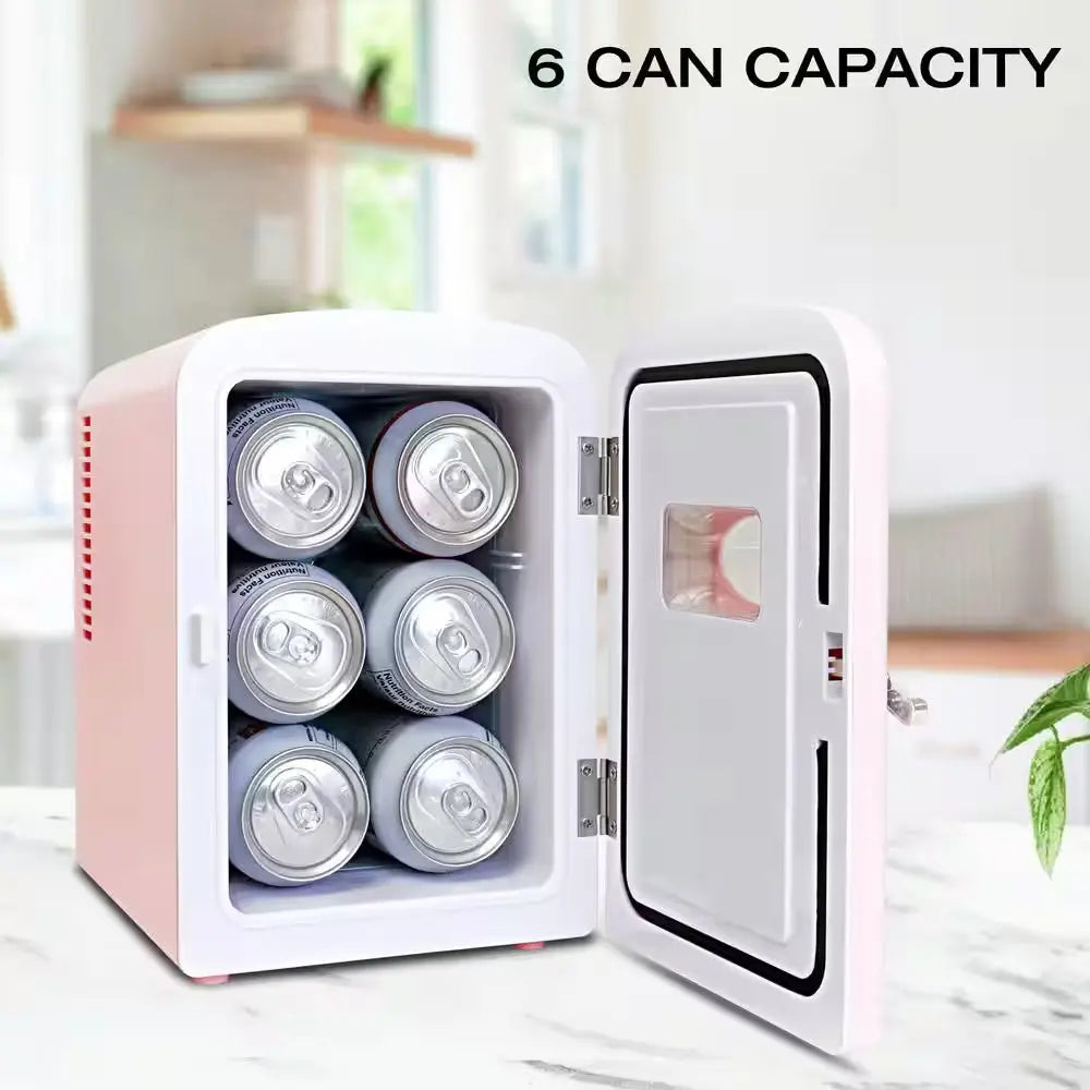 NEW Mini Portable Compact Personal shops Fridge Cooler, 6 Cans