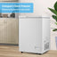 3.5/5 Cu.Ft Compact Chest Freezer with Removable Storage Basket | Fridge.com