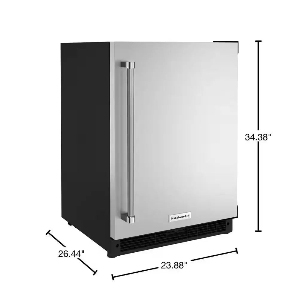 5.0 Cu. Ft. Mini Fridge in Black Cabinet with Stainless Door without Freezer | Fridge.com