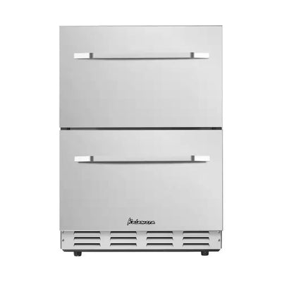 5.1 Cu.Ft 24 In. Built-In Undercounter Double Drawer Refrigerator in Stainless Steel | Fridge.com