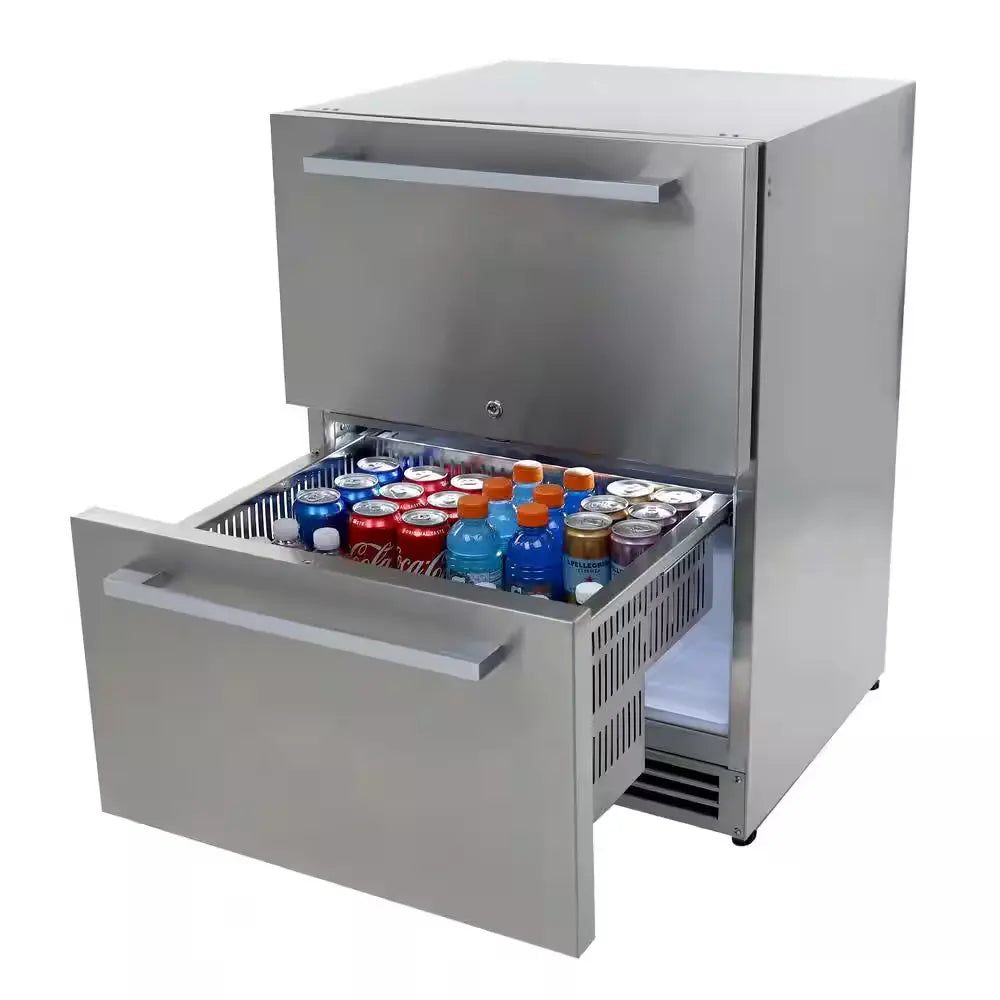 5.2 Cu. Ft. Built-In Outdoor Refrigerator with Dual Drawers in Stainless Steel | Fridge.com