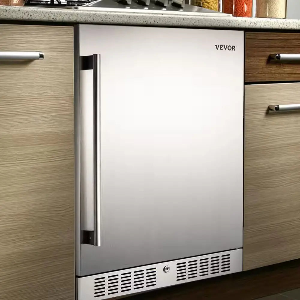 5.5 Cu. Ft. Outdoor Refrigerator Built-In Beverage Refrigerator with Freezer in Stainless Steel Door | Fridge.com