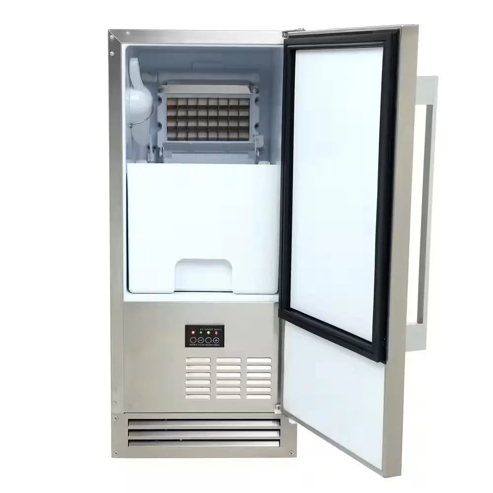 50 Lbs. Outdoor Built-In Ice Maker in Stainless Steel | Fridge.com