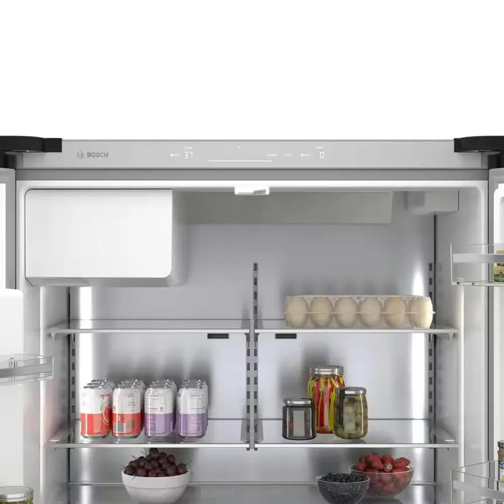 500 Series 36 In. 22 Cu. Ft. Smart Counter Depth French Door Refrigerator in Black Stainless Steel, Internal Water & Ice | Fridge.com