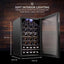 51-Bottle Wine Cooler, Large Cellar Cooling Unit in Black, Freestanding Wine Fridge with Lock | Fridge.com