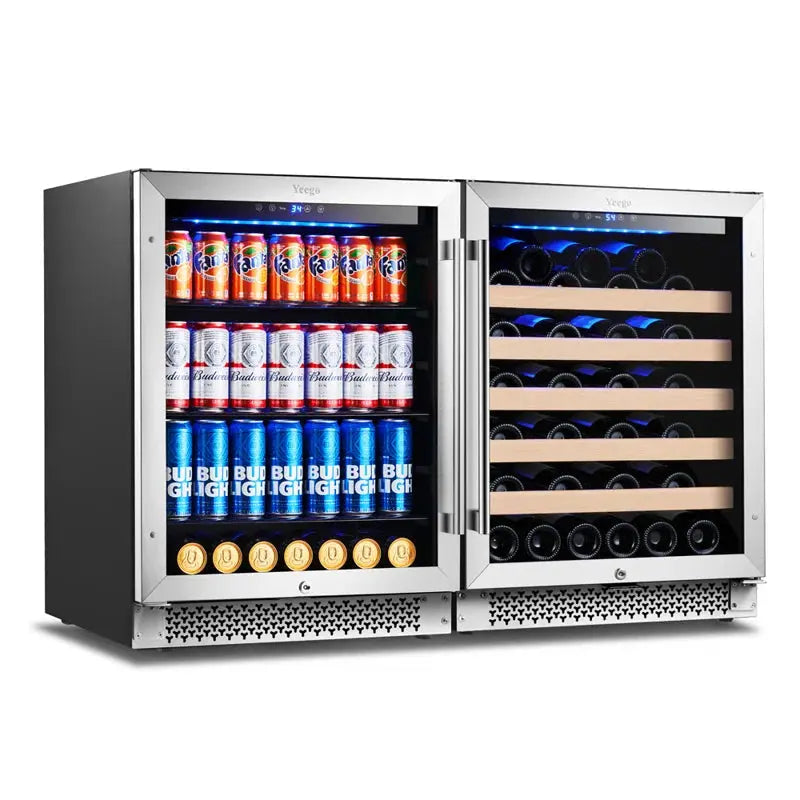 52 Bottle and 180 Can Single Zone Freestanding Wine & Beverage Refrigerator | Fridge.com