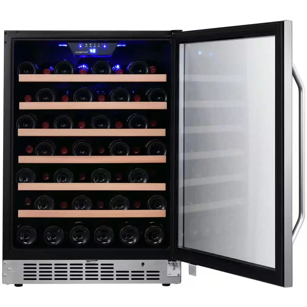 53 Bottle 24 In. Built-In Single Zone Wine Cooler | Fridge.com