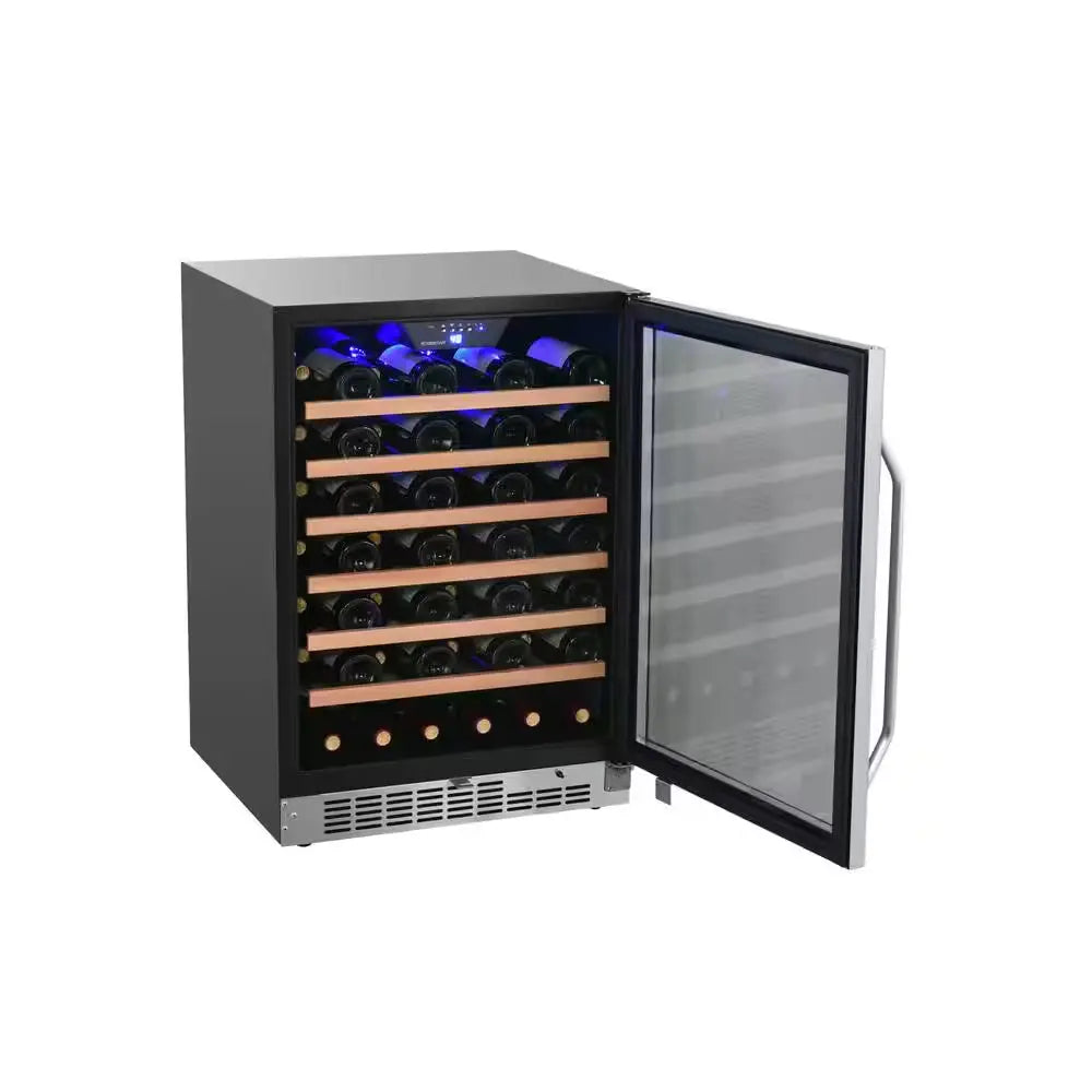 53 Bottle 24 In. Built-In Single Zone Wine Cooler | Fridge.com