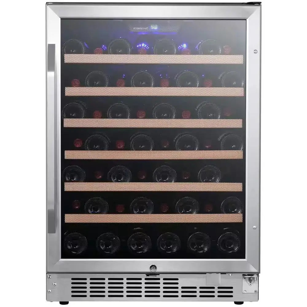 53 Bottle 24 In. Built-In Single Zone Wine Cooler | Fridge.com