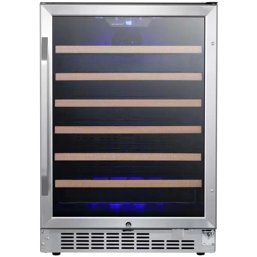 53 Bottle 24 In. Built-In Single Zone Wine Cooler | Fridge.com