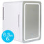 6.2 Qt. Cosmetics Mini Fridge with Makeup Mirror and LED Ring Light, 6 Can Mini Cooler | Fridge.com