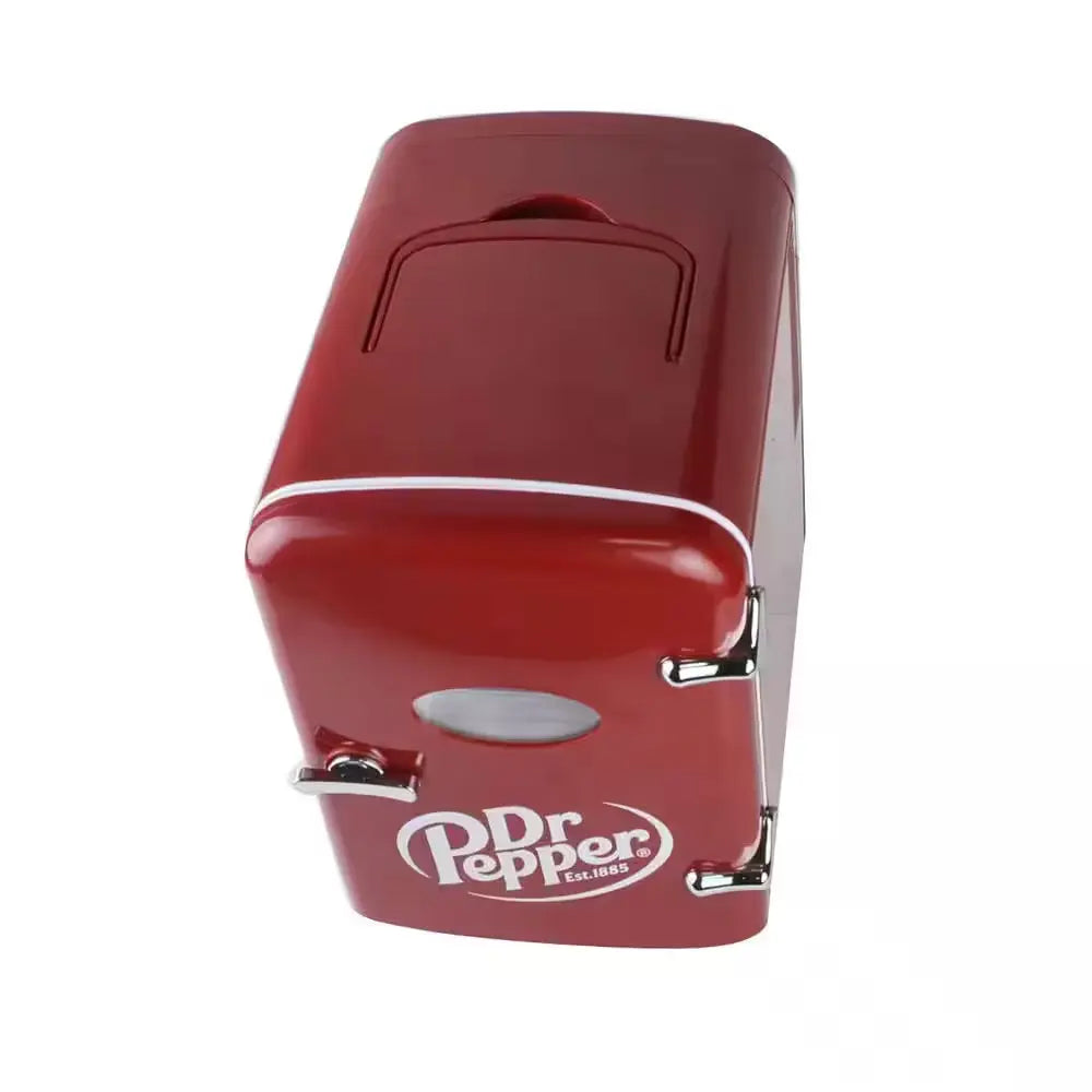 6.85 In. 0.15 Cu. Ft., 6 Can Retro, Mini Refrigerator in Red, Dr Pepper Themed without Freezer | Fridge.com