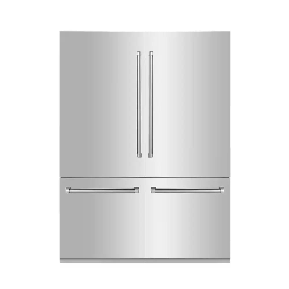 60 In. 4-Door French Door Refrigerator with Internal Ice and Water Dispenser in Fingerprint Resistant Stainless Steel | Fridge.com