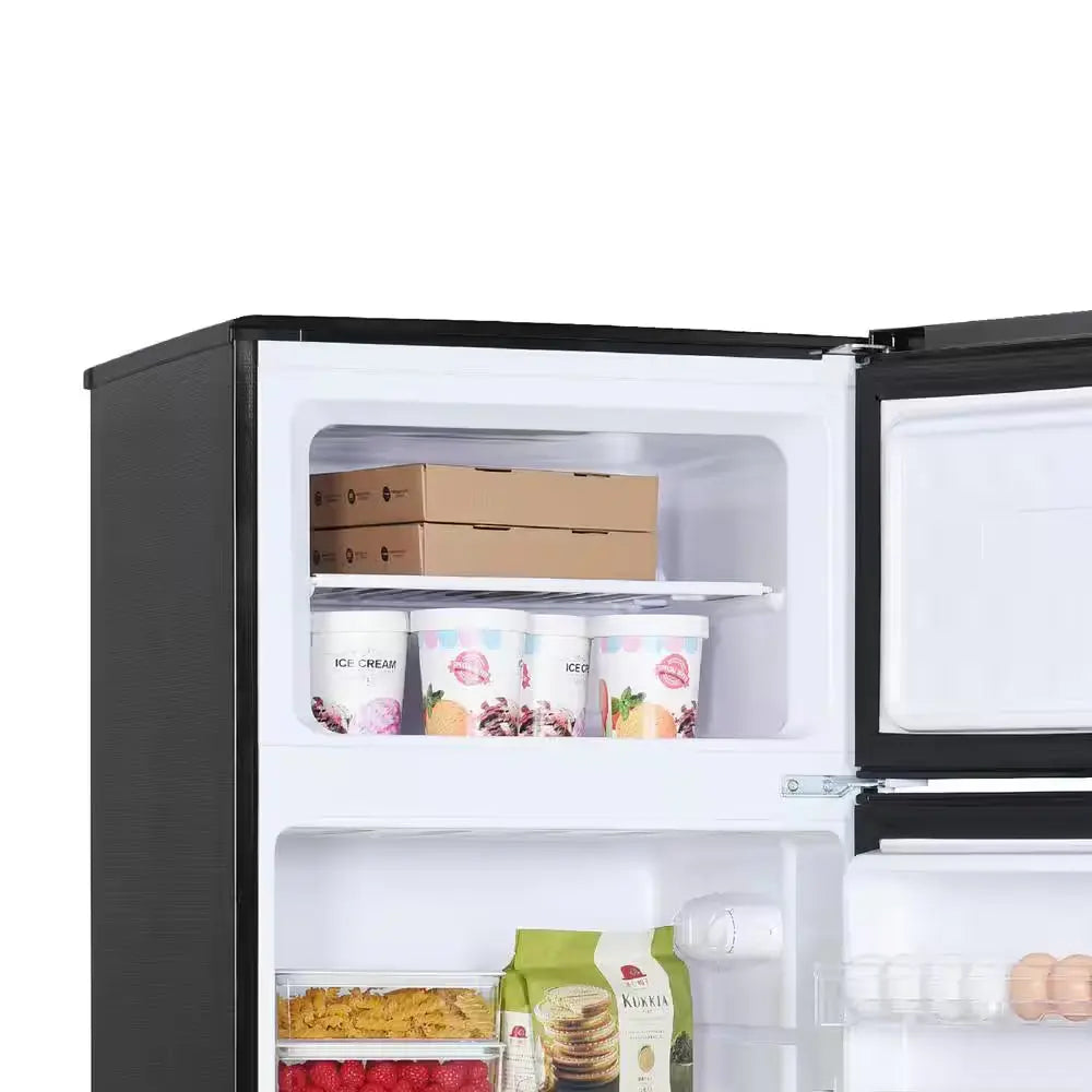 7.3 Cu. Ft. 2-Door Mini Fridge in Platinum Steel with Freezer | Fridge.com