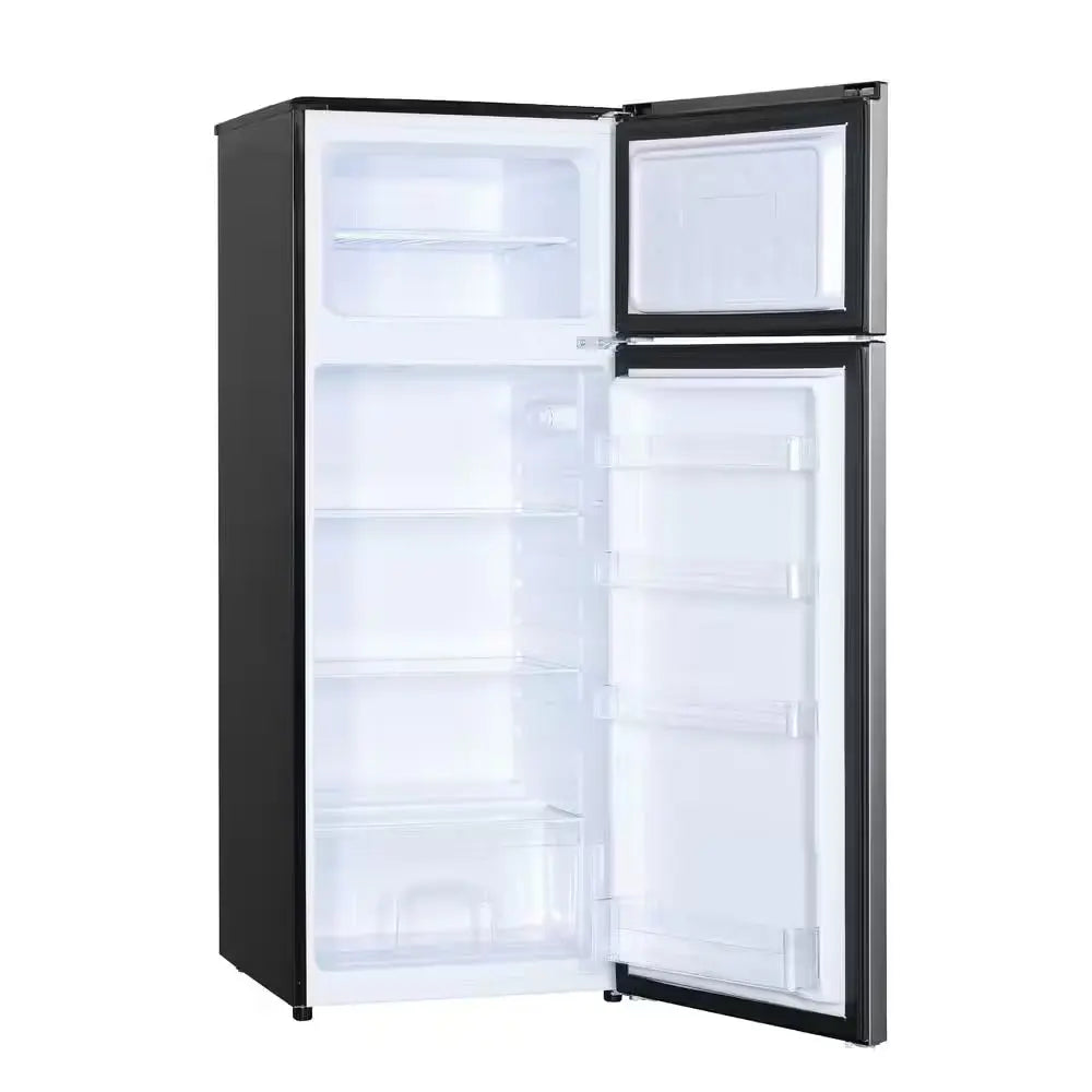 7.3 Cu. Ft. 2-Door Mini Fridge in Platinum Steel with Freezer | Fridge.com