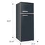 7.5 Cu Ft Mini Refrigerator with Top Freezer and Chrome Handles in Black | Fridge.com