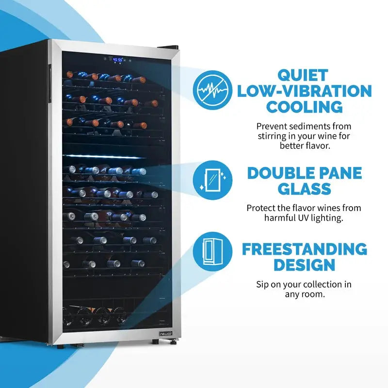 76 Bottle Dual Zone Freestanding Wine Refrigerator | Fridge.com