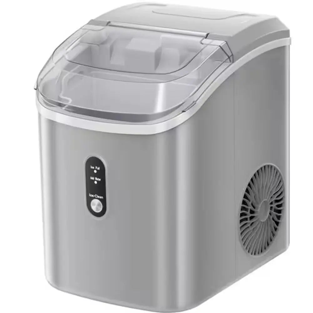 8.5 In. 33 Lbs. Portable Nugget Ice Maker with Handle and Soft Chewable Ice in Green | Fridge.com