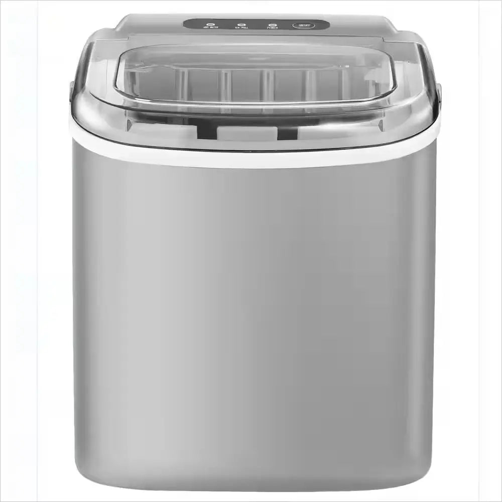 8.7 In. W 26 Lbs. per Day Bullet Ice Portable Counter Top Ice Maker in Grey | Fridge.com