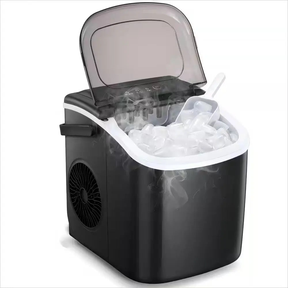 8.7 In. W 26 Lbs. per Day Bullet Ice Portable Counter Top Ice Maker in Grey | Fridge.com