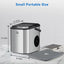 8.74 In. 26 Lb. Portable Ice Maker in Stainless Steel | Fridge.com