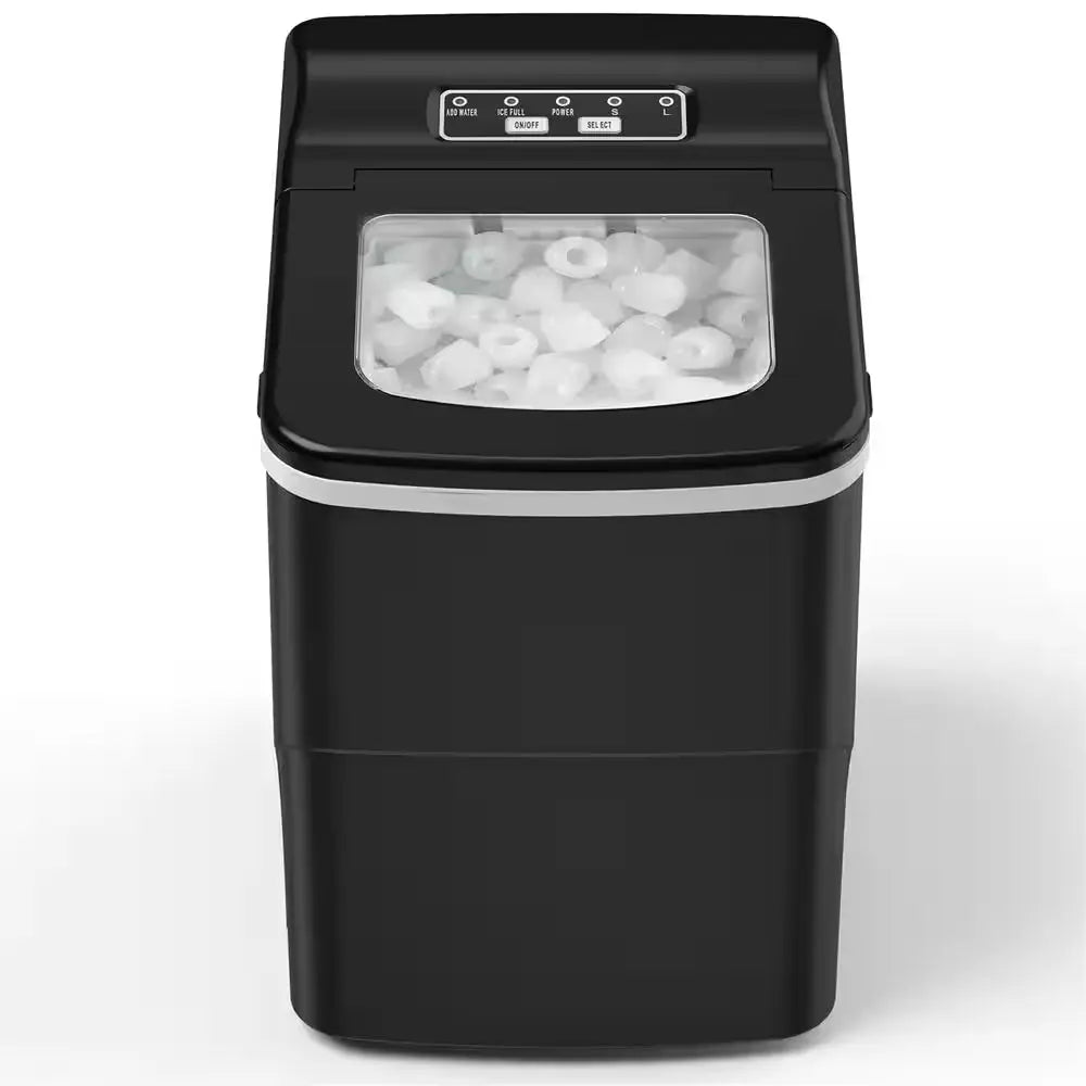 8.86 In. 26 Lbs. Daily Production Bullet Ice Portable Countertop Ice Maker, 9 Bullet Ice Cubes Ready in 8 Mins in Green | Fridge.com