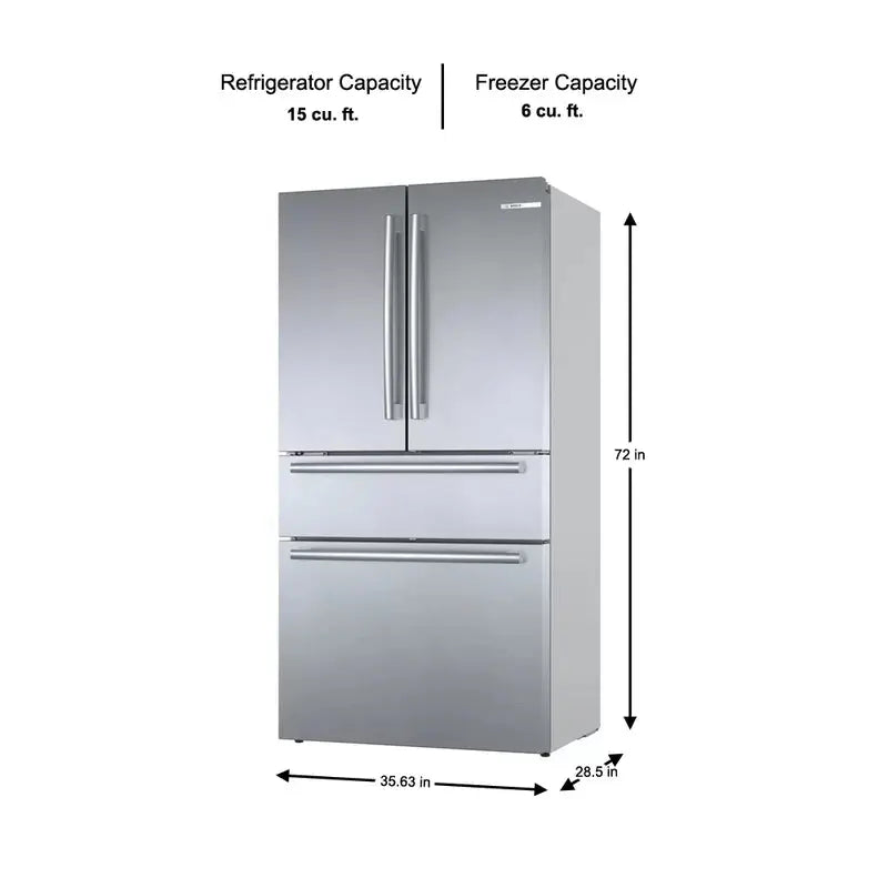 800 Series 20.5 Cu. Ft. Smart Energy Star Counter Depth French Door Refrigerator with Internal Water Dispenser | Fridge.com