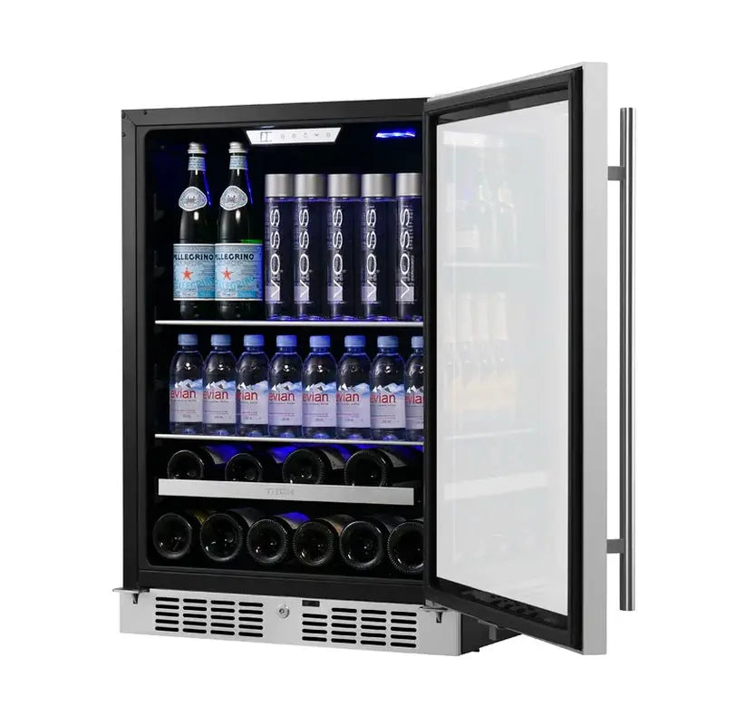 84 Can 24" Convertible Beverage Refrigerator with Wine Storage | Fridge.com