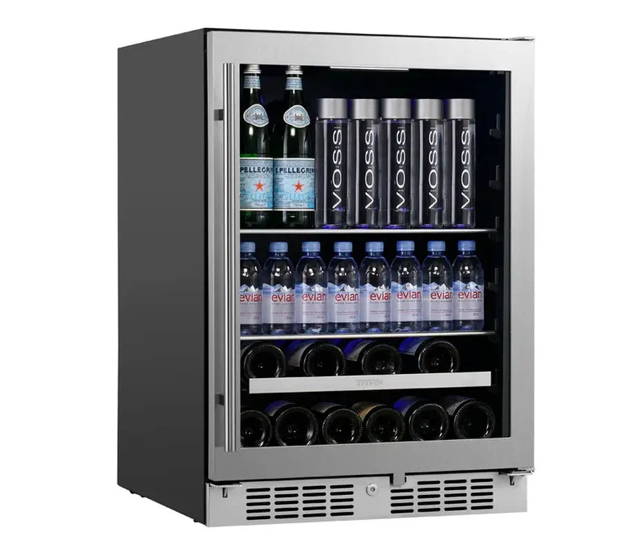 84 Can 24" Convertible Beverage Refrigerator with Wine Storage | Fridge.com