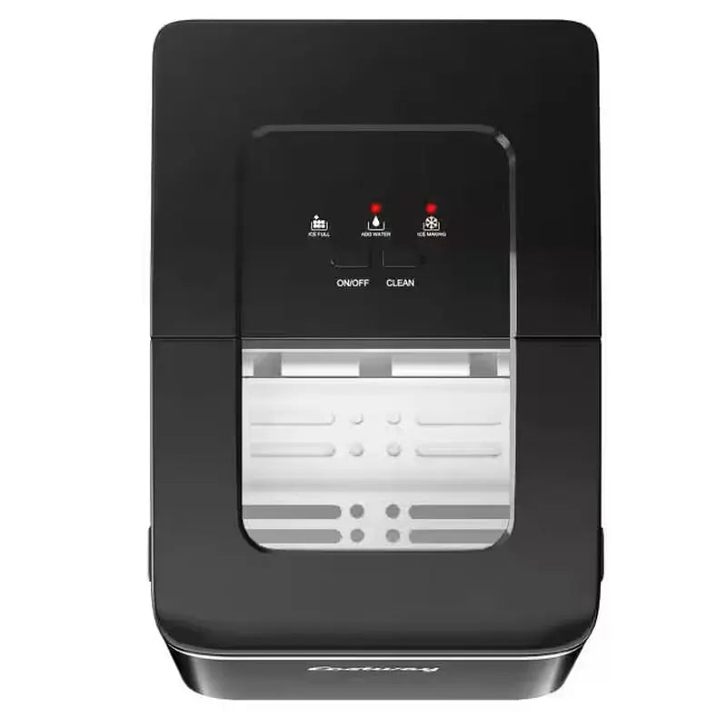 9 In. 26 Lb. Portable Ice Maker in Black Equipped with an Easy Control Panel and Transparent Lid | Fridge.com