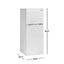 9.8 Cu. Ft. Top Freezer Refrigerator in White | Fridge.com