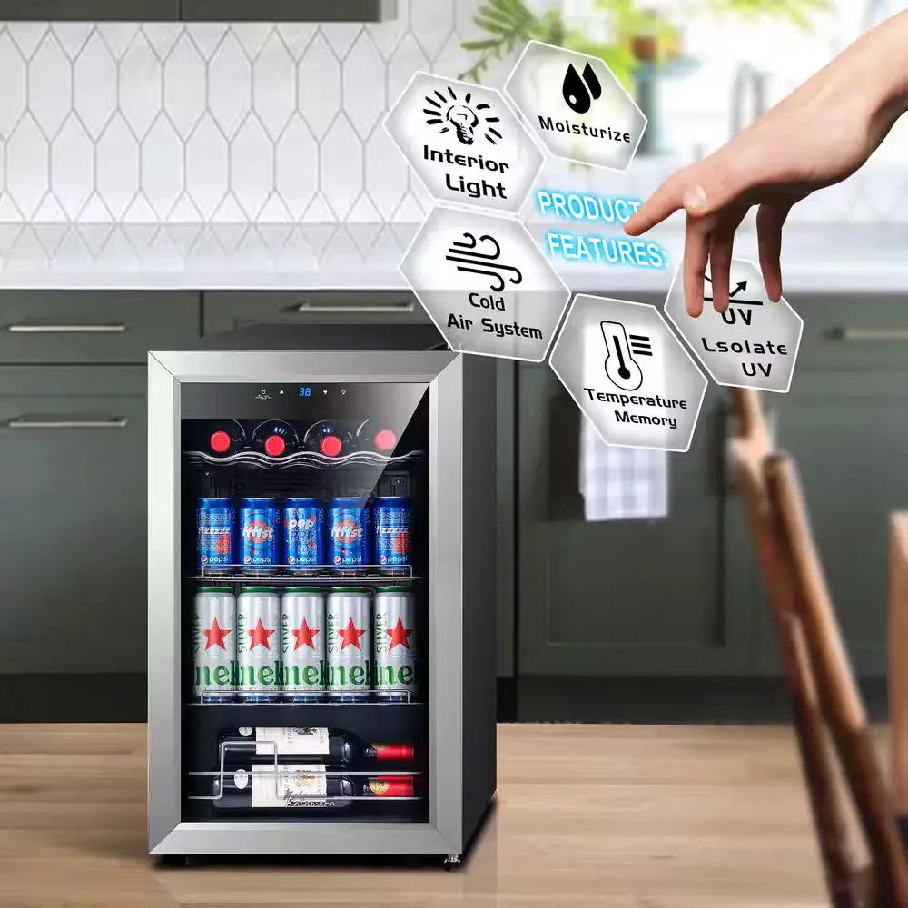 93 Can Compressor Beverage Refrigerator - Beer Cooler | Fridge.com