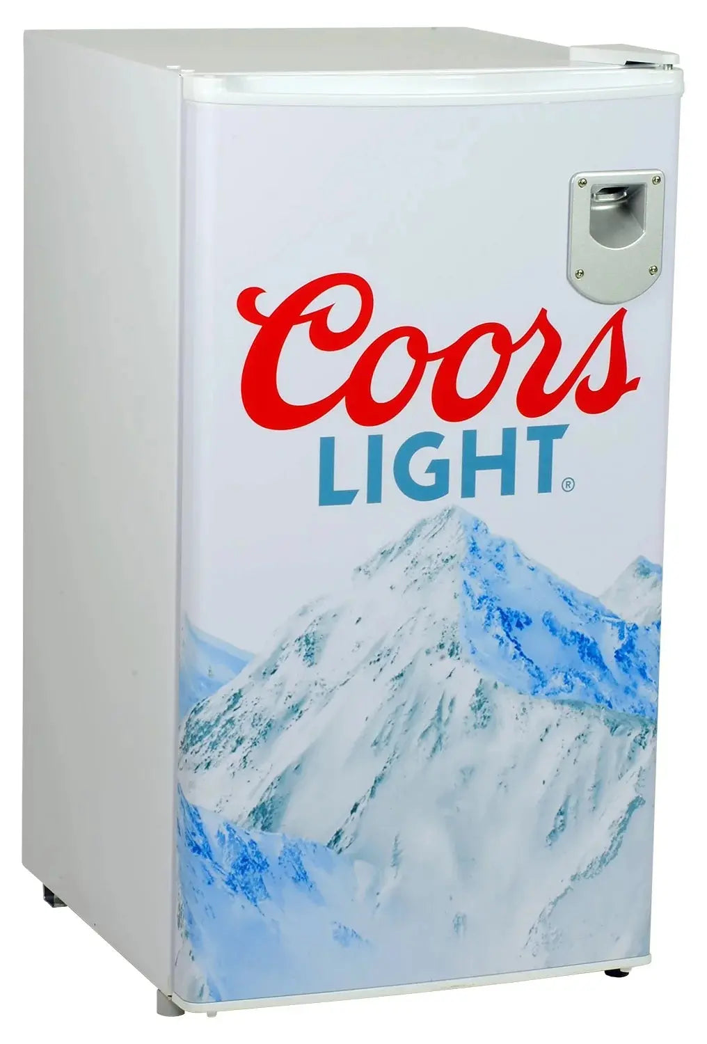 Coors Light Compact Fridge with Bottle Opener, 90 L/ 95 Quart 3.2 Cubic Foot for Snacks, Beverages, Juice, Beer, Den, Dorm, Office, Games Room, or RV | Fridge.com