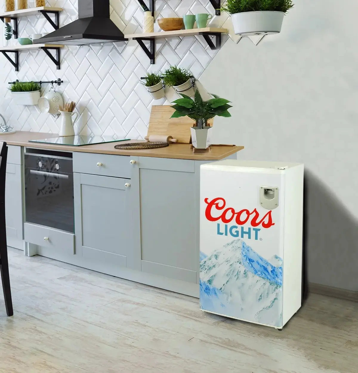 Coors Light Compact Fridge with Bottle Opener, 90 L/ 95 Quart 3.2 Cubic Foot for Snacks, Beverages, Juice, Beer, Den, Dorm, Office, Games Room, or RV | Fridge.com