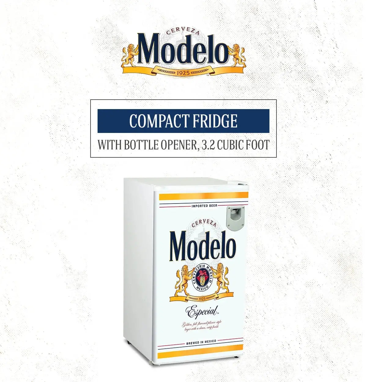 Modelo Compact Fridge with Bottle Opener, 90 L/ 95 Quart 3.2 Cubic Foot for Snacks, Beverages, Juice, Beer, Den, Dorm, Office, Games Room, or RV | Fridge.com