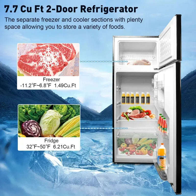 ACEM 22" 7.7 Cubic Feet Top Freezer Refrigerator | Fridge.com