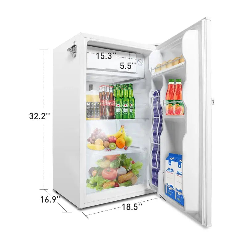 ACEM 3.2 Cubic Feet Freestanding Mini Fridge with Freezer | Fridge.com