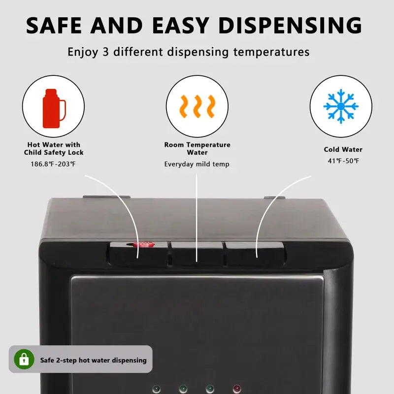 ACEM Free Standing Bottom Loading Electric Water Dispenser | Fridge.com