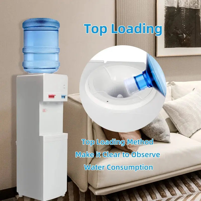 ACEM White Free Standing Top Loading Electric Water Dispenser | Fridge.com