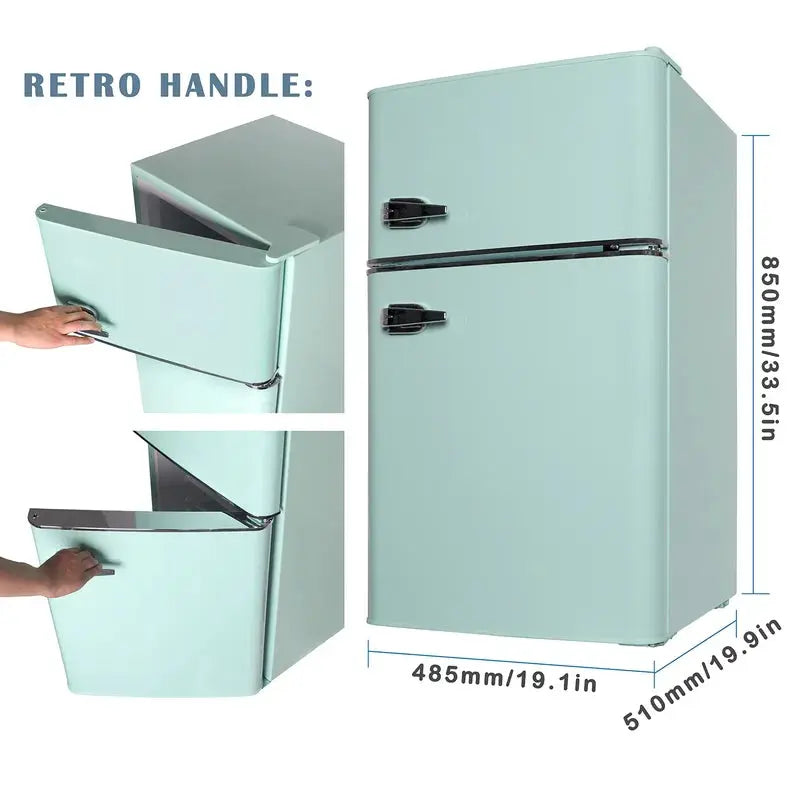 ADT Retro 3.2 Cubic Feet Freestanding Mini Fridge with Freezer | Fridge.com