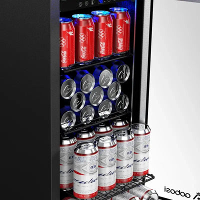 AOBOSI 164 Cans (12 Oz.) Convertible Beverage Refrigerator with Wine Storage | Fridge.com