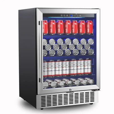 AOBOSI 164 Cans (12 Oz.) Convertible Beverage Refrigerator with Wine Storage | Fridge.com