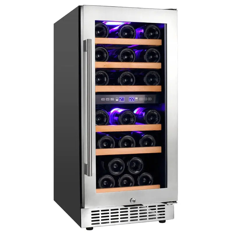 AOBOSI 28 Cans (12 Oz.) Freestanding Beverage Refrigerator with Wine Storage | Fridge.com