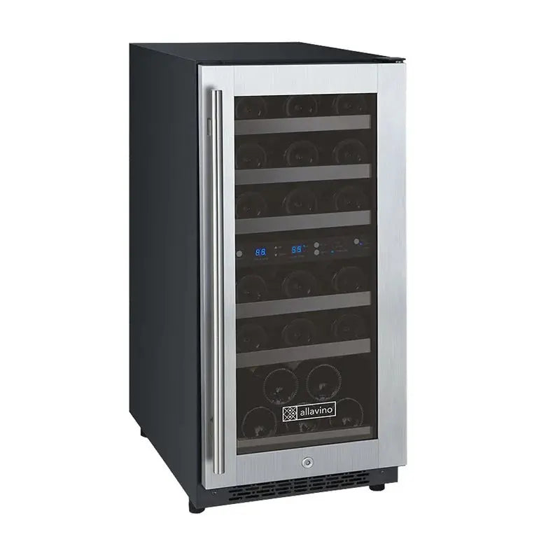 Allavino 15'' 30 Bottle Dual Zone Wine Refrigerator | Fridge.com